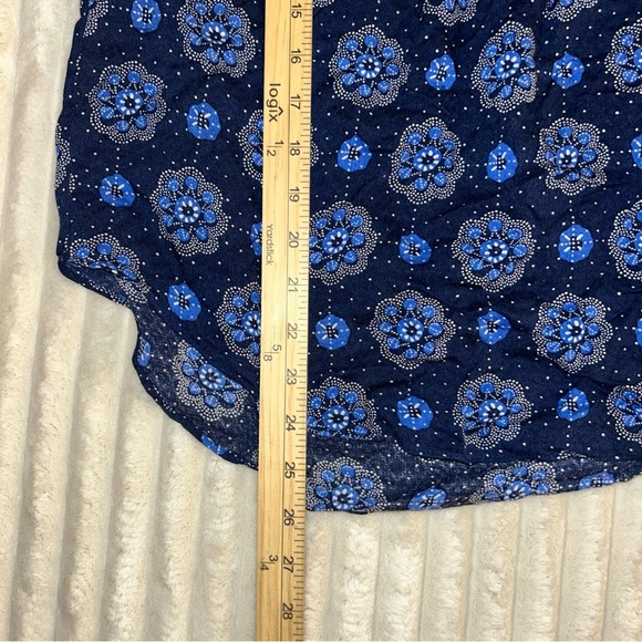 Floral Blue Women's Top Maeve Anthropologie Size 8 - Picture 10 of 12